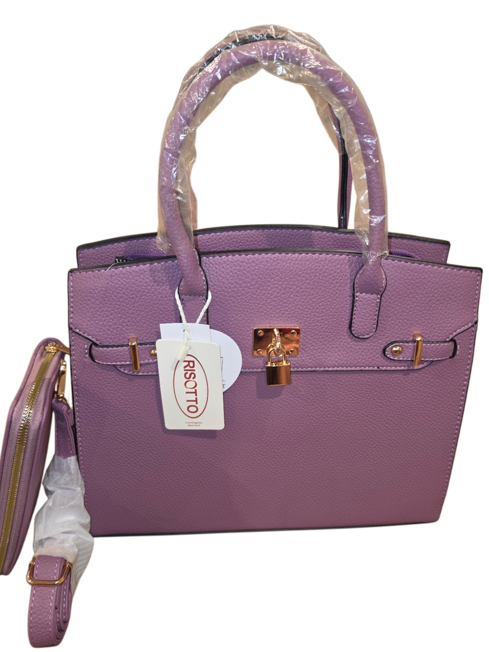 Brand New - Lavender Structured Top-Handle Satchel with Matching Wallet
